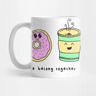 Donut Coffee Chocolate Partnerlook Partner Love Cute Couple Sweets Comic Gift Mug